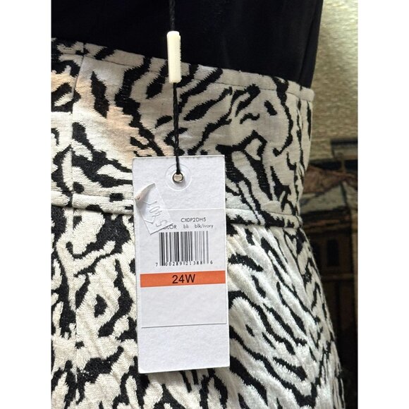 Calvin Klein Zebra Print Dress With Cap Sleeves & High Waist Design - Picture 7 of 13
